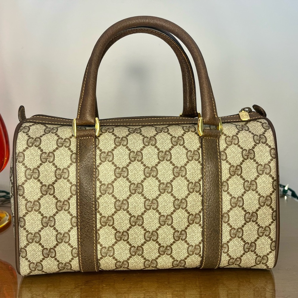 SOLD: Vintage Gucci Sherry Line Boston Bag Authentic 1980’s w/Dust Cover - Picture 6 of 17